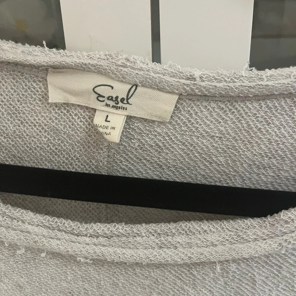 Easel Floral Peace Sign Lightweight Patchwork Oversized Sweatshirt - Picture 5 of 9